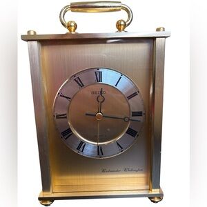 Seiko Brass Tone Westminster Whittington Mantel Clock
